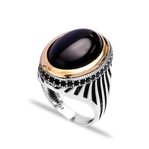 Onyx Authentic Men Ring Wholesale Handmade 925 Sterling Silver